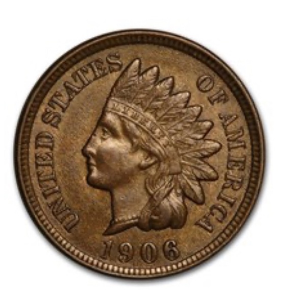 Reserved Other - 1906 Indian Head Cent BU (Brown) very rare and collectible coin! Valuable!